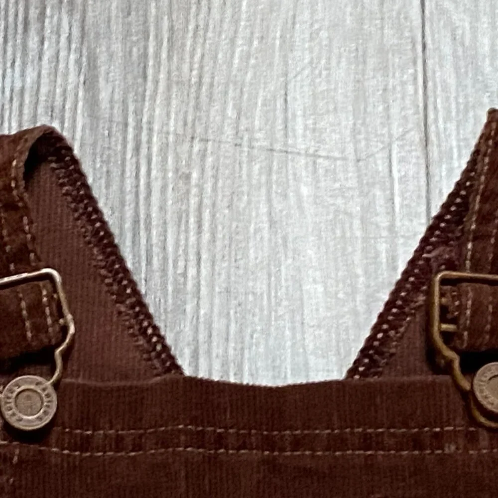 Vintage Carter's Brown Bear Applique Genuine Overalls Corduroy USA Made 18m